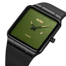 Herr Quartzklocka Vattentät Silikonarmband Legeringsfodral