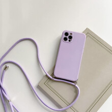 Liquid Silicone Crossbody Necklace Strap Lanyard for compatible with iPhone 13/12/12 Pro/11/XR/XS/8/7/6s/SE2 – Mint Green