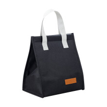 Sac à lunch isotherme grande taille réutilisable pour adultes, étanche et portable, idéal pour le travail et les pique-niques (noir).