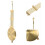 Lightweight Golden Pendulum for Wall Clock Replacement with Stable Swing Design 1