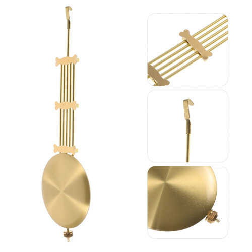 Lightweight Golden Pendulum for Wall Clock Replacement with Stable Swing Design