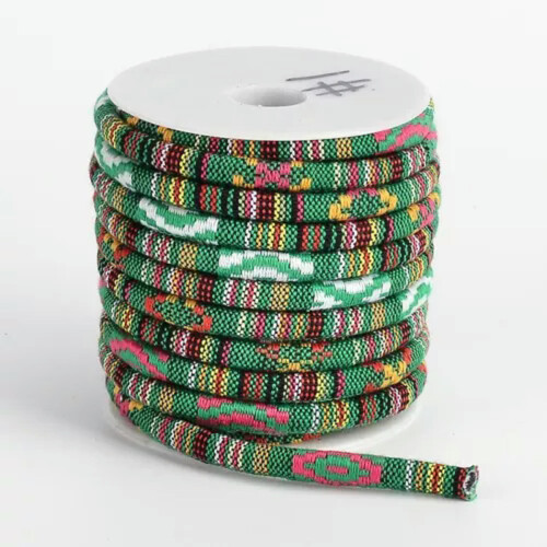 Etnisk polyestersnor 7 mm 10 yards per rull