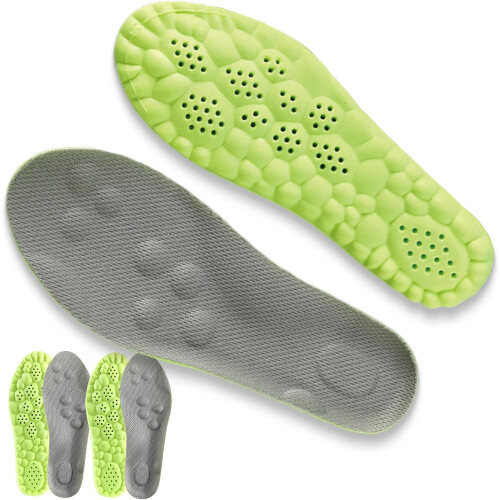 Footstr InsoleX - 2 ζευγάρια πάτων Footstr για παιδιά και εφήβους (Πράσινο, M8/W9)