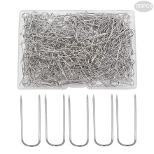 100 Pcs U-Shaped Fork Pins, 0.9in Double Blocking Pins for Sewing, Jewelry Display, Quilting, DIY Crafts & Home Decor – Compatible with Standard Pin