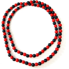 Perlekjede for menn og kvinner - Håndlaget afrikansk halskjede med 8 mm naturlige treperler, hiphop-trekjede for kvinner og menn