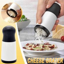 Rotary Cheese Grater – Portable Manual Grinder for Hard Parmesan & Soft Cheddar, Ginger; Heavy-Duty Kitchen Tool (2.96.9 in)