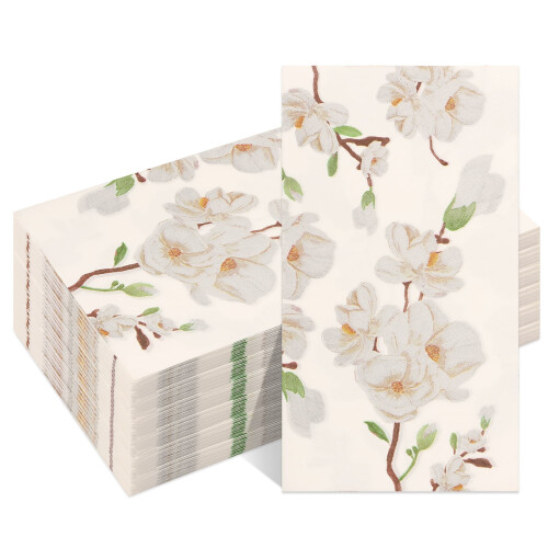 Blomsterpapirservietter 40x33cm, 120 stk.