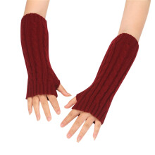 Women's Cable Knit Plush-Lined Arm Warmers w/ Thumb Holes – Windproof, Thermal, Fleece-Lined, Mitten-Style – Compatible with Cold Weather