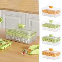Press-Type Ice Block Tray with Storage Box – Compatible with Home Refrigerators, Quick-Freeze Kitchen Gadget for Beer & Homemade Ice