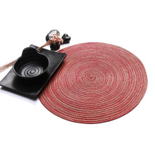 Round Placemats Woven Anti-skid Heat-resistant 35 cm Red