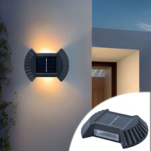 5 Packs Solar Wall Light Outdoor Up Down LED Garden Lights with Auto On/Off Sensor for Courtyard Patio Pathway Fence Decoration Landscape Lighting