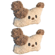 2pcs Car Headrest Pillows, Plush Neck Support for Seats, Ergonomic Cervical Support, Compatible with Most Cars