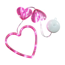 LED Heart String Lights with Suction Cups – Romantic Valentine's Day, Proposal & Party Decor, Indoor/Outdoor Ambiance Lighting