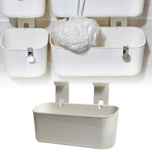 Hangmand met haken, zonder boren – Afneembaar, met drainage, ruimtebesparende organizer voor badkamer, keuken, deuren, kasten, camper,
