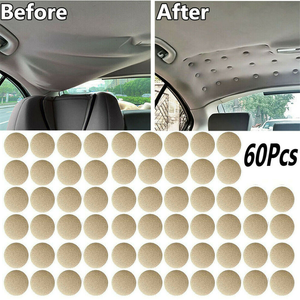 Car Roof Repair Rivets 60Pcs Sagging Headliner Fix Snap Pins Durable Aluminium 6901387651264