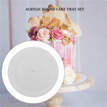 Acryl Ronde Taart Schijven Set, Buttercream Gelaagde Taart Decoreren Gereedschappen, Taart Schijven Cirkel Basis Boards, Acryl Taart Schraper