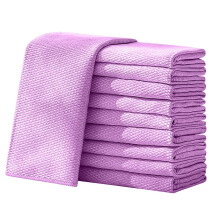 10 Stuks Microvezeldoekjes voor Visschubben - Polijstdoekjes 40X50 Rag Super Waterabsorbeerbare Handdoeken - Paars