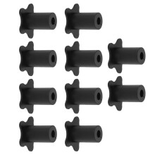 Ojal de pared para cable satelital 5/8 pulg. (16 mm) Negro