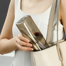 (Clear Coffee Color) Travel Toothbrush Case with Cup, Lightweight