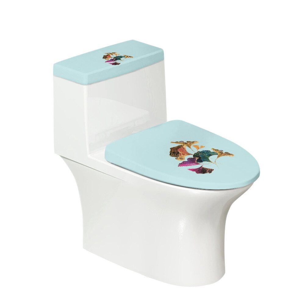 Floral Bathroom Toilet Lid Cover 17X21 Inches Elastic 9336866199673