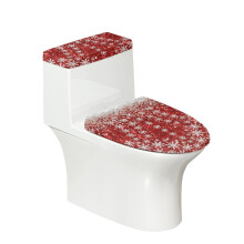 Snowflake Pattern Bathroom Toilet Cozy Set 17x21 Inches Fits All Toilet Shapes Stretchy Fabric for Bathroom Home Comfort