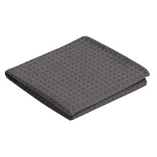 Microfiber Waffle Weave Dish Cloths, Ultra Absorbent, Fast Drying, Solid Black, 30x30cm, 1 Pack