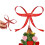 Valentine's Day Bow Tree Topper Red Glitter Adjustable 4