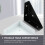 corner brace 4pcs Heavy Duty Black Corner Brackets - Triangular Iron Joint Angle Braces,3.62"X2.6"X0.79" 2