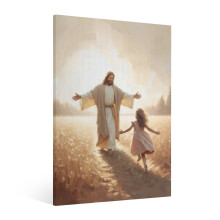 Vintage Jesus Canvas Wall Art, Framed Christian Decor for Living Room, Bedroom & Prayer Space – Compatible with Standard Wall Mounts