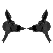ABS Spun Blade Spinning Front Axle Cap Nut Cover Fit For Harley FLH XL 883 Dyna