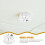 1Pack White Plastic Electrical Junction Box for Security Camera Cable Management 4.64X4.32X1.97in 7