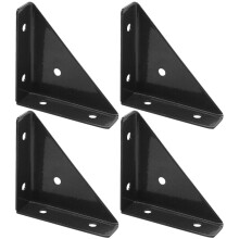 corner brace 4pcs Heavy Duty Black Corner Brackets - Triangular Iron Joint Angle Braces,3.62"X2.6"X0.79"
