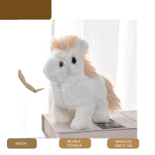Realistic Robot Pony Toy – Walks, Barks, Wags Tail; Compatible with Horse Doll Decor