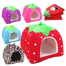 Small Pet Nest Cotton Sponge Dome Tent Cozy Bed for Cats Dogs and Small Animals 1 Piece