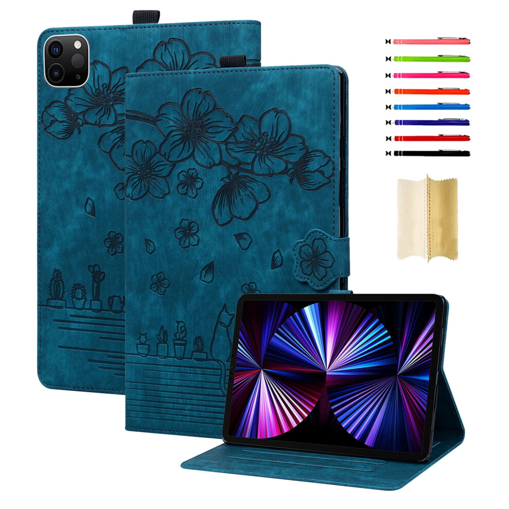 Tech Circle Pu Leather Flower Folio Case For Ipad Air 11" M2 2024, Air 5Th/4Th 2022/2020 & Ipad Pro 11", With Pencil Holder & Multi-Angle Stand Â 9009879560104