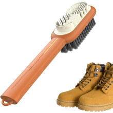 2-in-1 Suede Shoe Brush, New Double-Sided Rubber Polishing Eraser and Soft Bristle Brush, Multi-functional Long-Handled Suede Cleaning Brush.