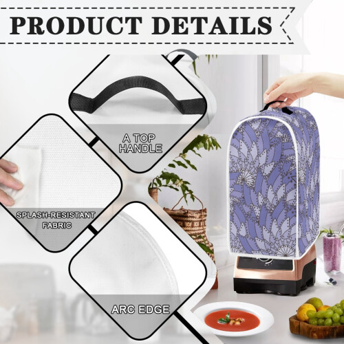 Multifunctional Kitchen Accessories Blue Art Deco Pattern for AntiSlip Polyester Keep Clean 2