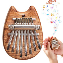 8 Key Exquisite Wooden Mini Kalimba Thumb Piano for Child Adult Beginners Music Lover