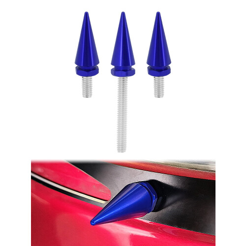 3 Blue Fairing Windshield Spike Windscreen Scews Fit For Harley Electra FLHT 14+ 2