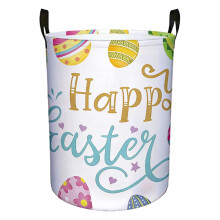 Rabbit Laundry Hamper Basket – Personalized Animal Design, Oxford Fabric with Handles, for Bedroom/Bathroom Decor (D)