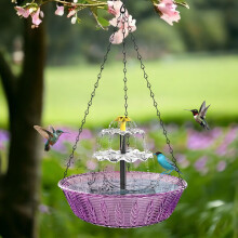 Bird Bath and Feeder 2-in-1 Portable Hanging 24x42cm