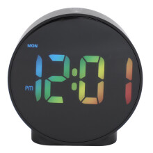 4Inch LED Alarm Clock, 12/24H, 3-Level Brightness, Black