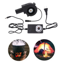Blower with Turbine Piping 220V Household Adjustable Speed Heating Furnace for Picnic Stove Cooking, US Plug