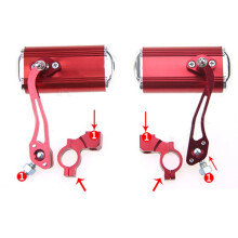 Adjustable Handlebar Bike Mirror Aluminium Alloy Red Cyclists Outdoor Riding 2Pack