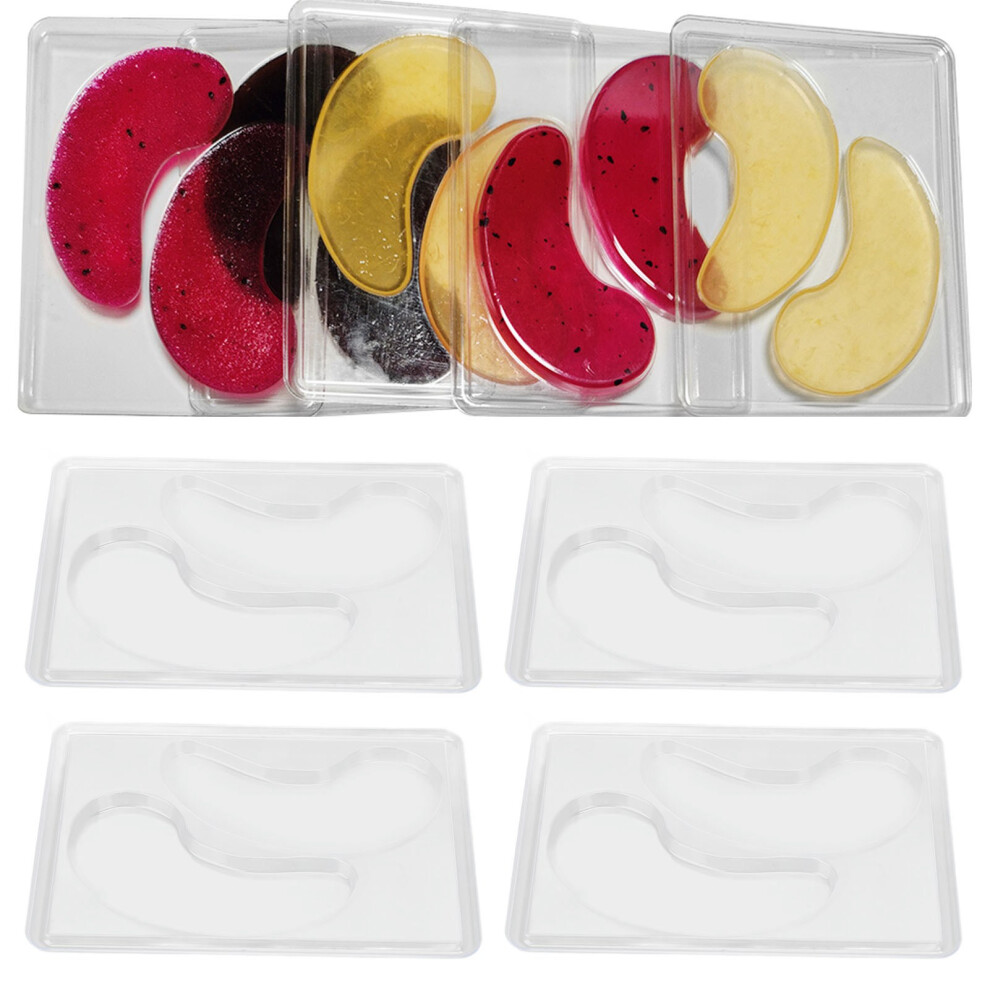 12Pcs DIY Under Eye Patches Molds Reusable Transparent Eye Mask Plate