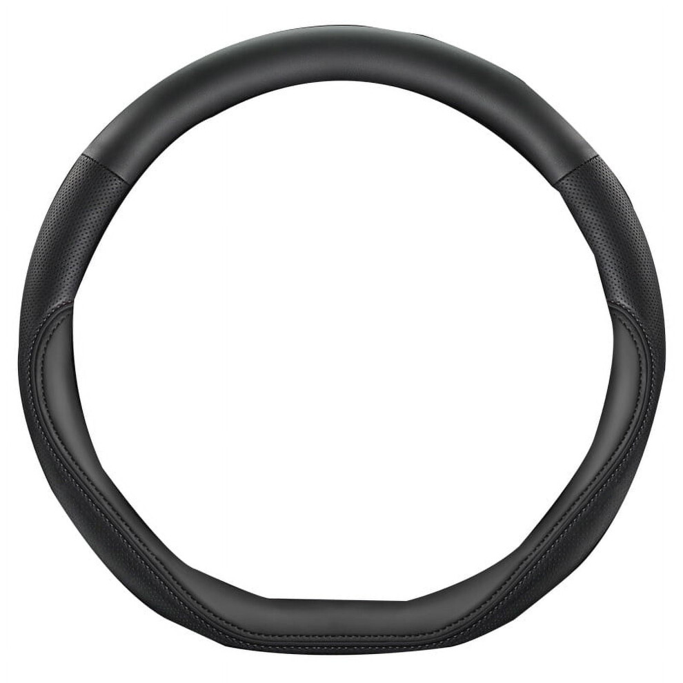 Nappa Steering Wheel Cover Compatible With Toyota Corolla, Cross, Levin, Camry, Yaris L, Frontlander D-Type Black 9097180918257