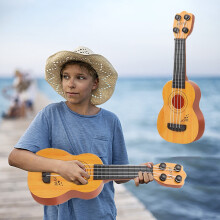 Kids Ukulele Starter Kit Ages 3+ - 10 Inch Mini Guitar with Pick & Songbook - Musical Learning Toy