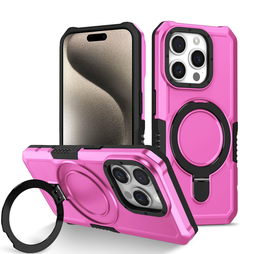 Iphone 14 Case With Invisible Stand & Ring Holder, Military-Grade Drop Protection, Shockproof Hybrid, Â Compatible With Iphone 14 Pink 9097180919681