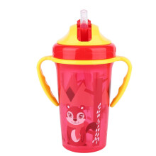 Infant Cup, Cute Cartoon Baby Cup Straw Sippy Cup With Handle Straw Toddler Trainer Cup