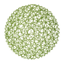 6 Pack Braided Round Placemats Set, Non-Slip Heat Resistant Table Mats for Dining Tables Woven Indoor & Outdoor Place Mats
